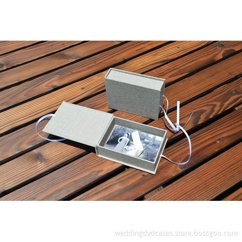 4x6 and 5x7 Wedding Linen Photo Storage Box